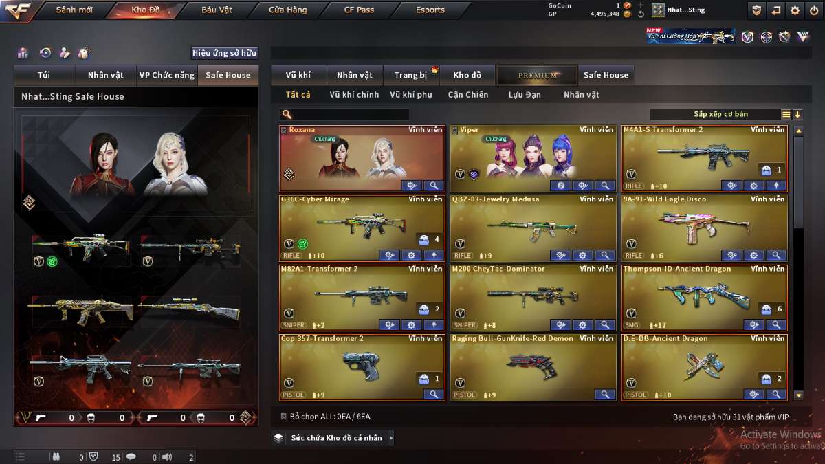 shop acc cf uy tin gia re